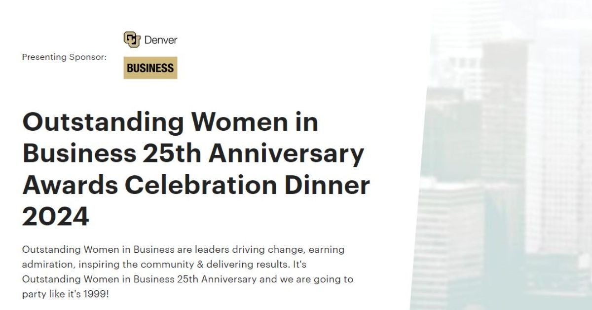 Outstanding Women in Business 25th Anniversary Awards Celebration Dinner 2024